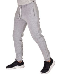 Спортивные штаны, цвет серый, утепленные на флисе, осень-зима.