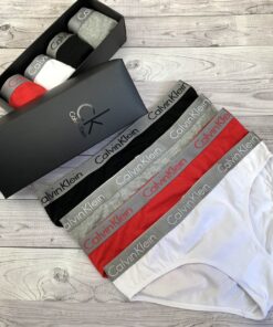 Женские трусы слипы Calvin Klein в коробке, набор 4 шт
