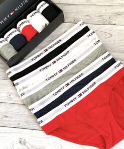 Женские трусы слипы Tommy Hilfiger в коробке, набор 4 шт