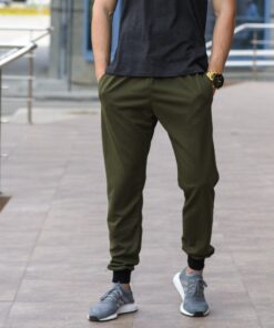 Спортивные мужские штаны, цвет хаки, весна-осень.