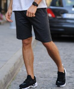 Мужские спортивные шорты, цвет темно-серый, весна-лето
