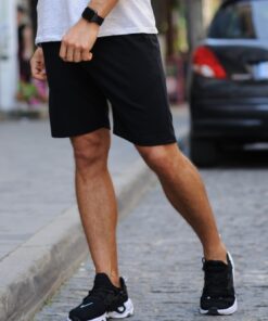 Мужские спортивные шорты, цвет черный, весна-лето