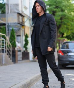 Мужская мантия, цвет черный, сезон весна-лето-осень