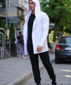 Мужская мантия, цвет белый, сезон весна-лето-осень