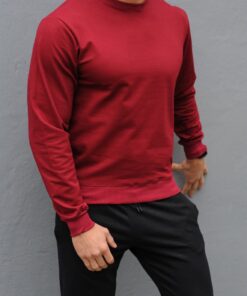 Мужской свитшот, цвет бордовый, модель унисекс, весна-осень.