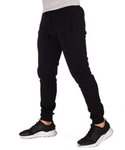 Спортивные штаны, цвет черный, утепленные на флисе, осень-зима.