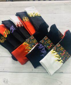 Набор носков 12 шт. Высокие цветные мужские носки.