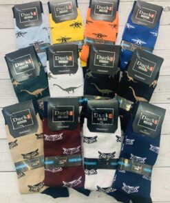 Набор 12 пар. Разноцветные высокие мужские носки.