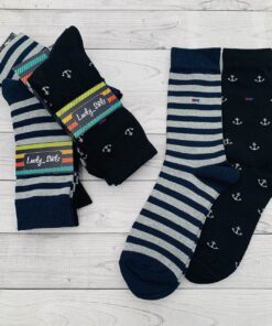 Набор носков 12 шт. Высокие цветные женские и мужские носки.