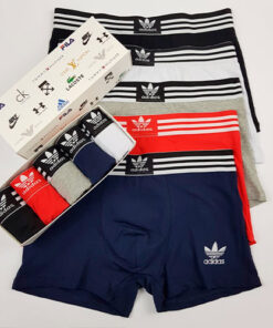 Трусы боксеры мужские Adidas в коробке, набор 5 шт