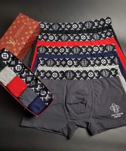 Набор мужских трусов боксеров Louis Vuitton в коробке, набор 5 шт