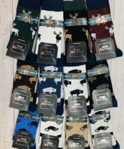 Высокие мужские носки. Носки с оленями, носки с животными. 12 пар.