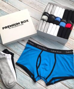 Набор мужские трусы 5 шт и 18 пар носков Calvin Klein в PREMIUM BOX