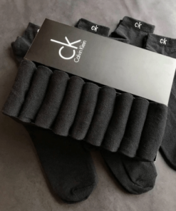 Набор 9 шт носков. Мужские и женские носки Calvin Klein, цвет черный.