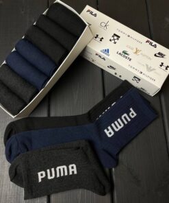 Набор 7 пар в коробке. Мужские высокие носки Puma
